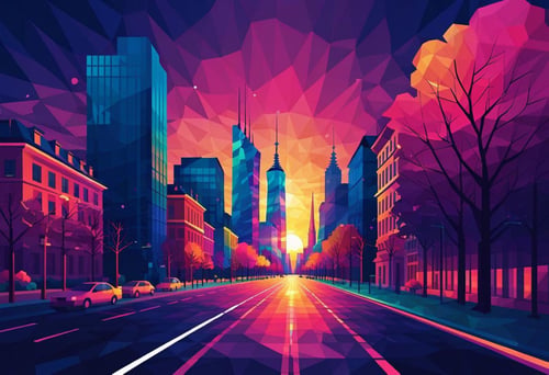 Prismatic Low Poly Vector Portraits by Collapsed_Dreams on Tensor.Art