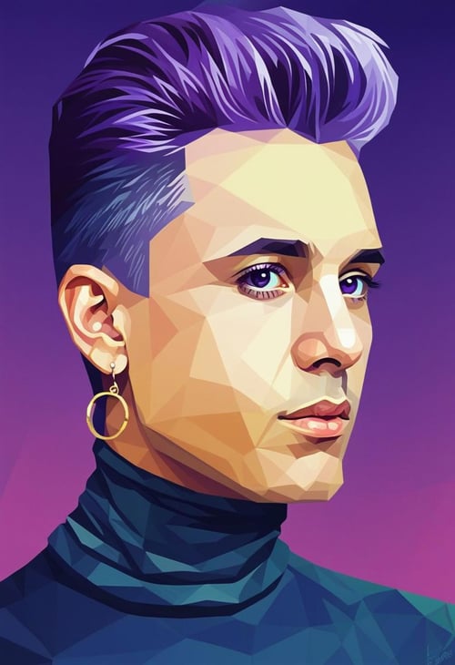 Prismatic Low Poly Vector Portraits by Collapsed_Dreams on Tensor.Art