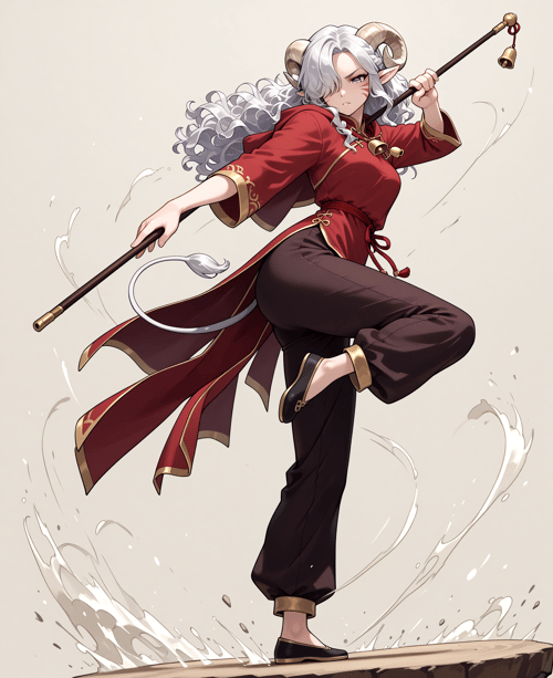 quarterstaff by Tiefling_bard_Diana on Tensor.Art
