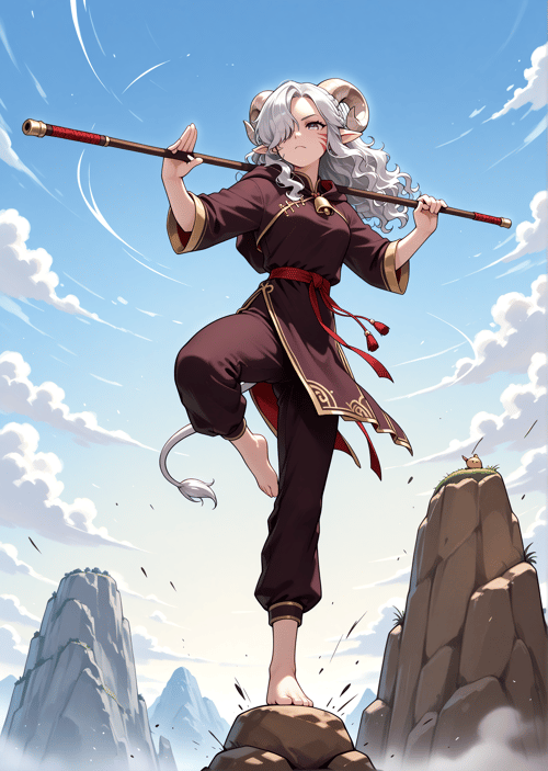 quarterstaff by Tiefling_bard_Diana on Tensor.Art