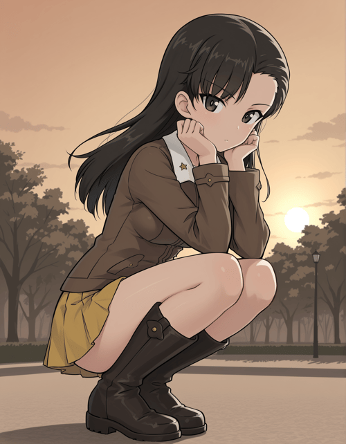 nishi kinuyo | Girls und Panzer by Thanatosai on Tensor.Art