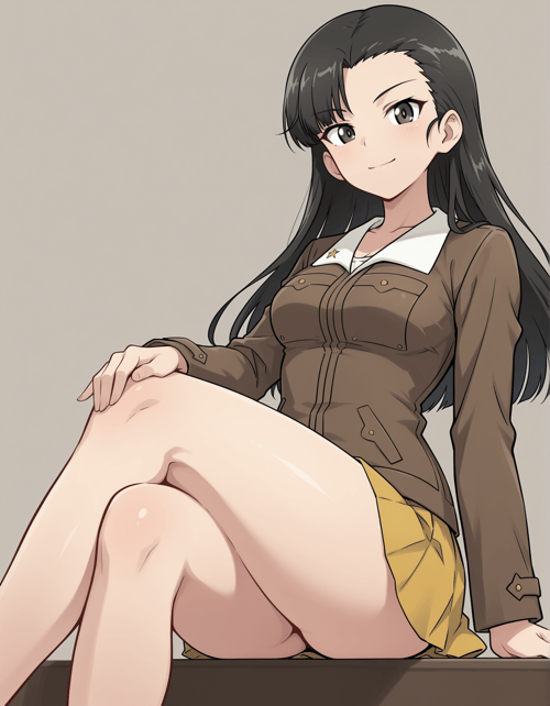 nishi kinuyo | Girls und Panzer by Thanatosai on Tensor.Art