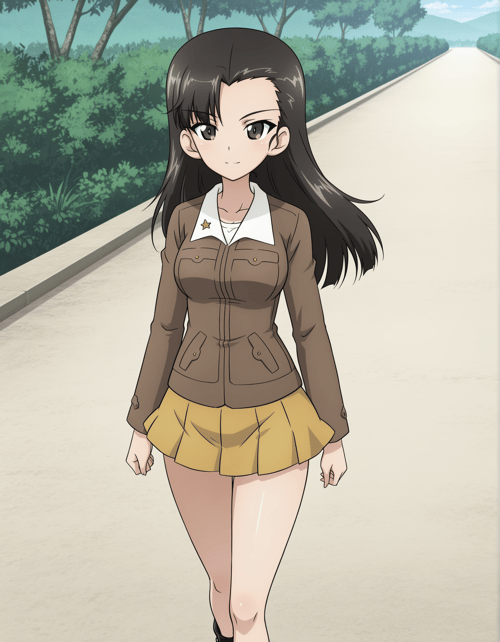 nishi kinuyo | Girls und Panzer by Thanatosai on Tensor.Art