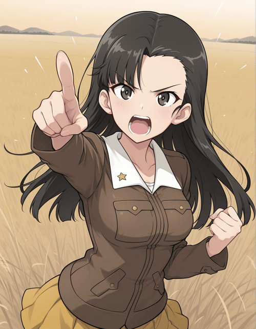 nishi kinuyo | Girls und Panzer by Thanatosai on Tensor.Art