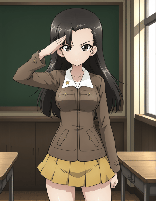 nishi kinuyo | Girls und Panzer by Thanatosai on Tensor.Art