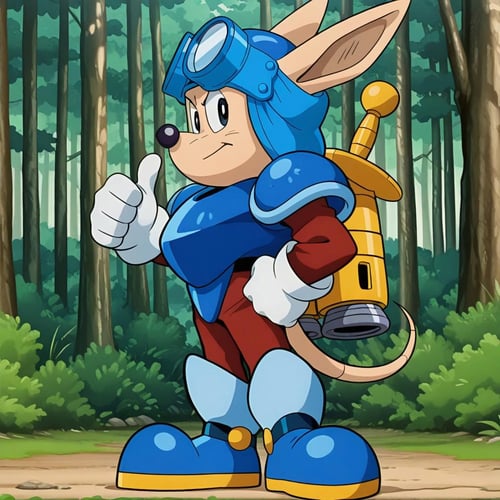 Sparkster (Rocket Knight Adventures) - Illustrious by GallantScythe on Tensor.Art