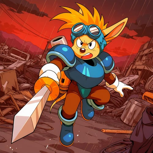 Sparkster (Rocket Knight Adventures) - Illustrious by GallantScythe on Tensor.Art