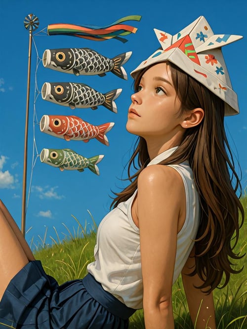 Koinobori (鯉のぼり) by 鬼畫符 on Tensor.Art