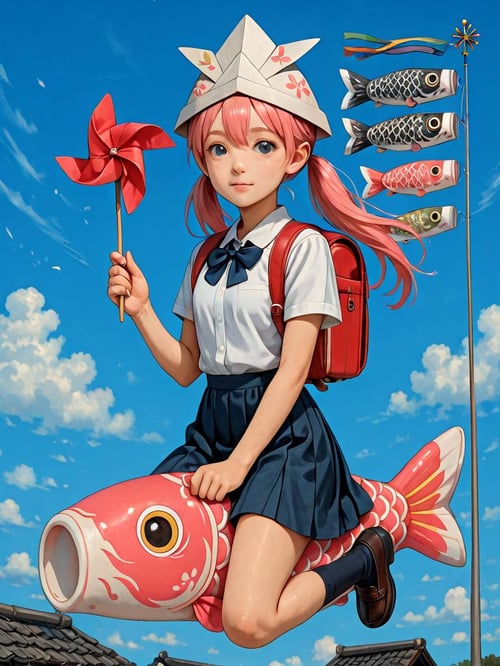 Koinobori (鯉のぼり) by 鬼畫符 on Tensor.Art
