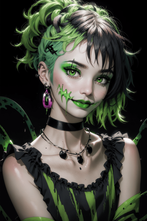 Niji Slime [Beetlejuice Inspired] (LORA) - v1.0 by Collapsed_Dreams on Tensor.Art