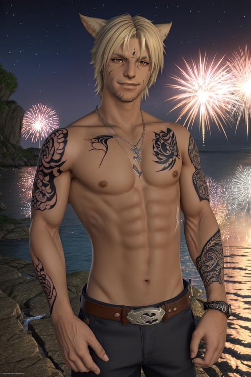 Male Miqote - FFXIV (LORA) - v1.5 by Collapsed_Dreams on Tensor.Art