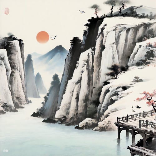 水墨-Ink Wash(效果) by 随心随意玄法清宫太乙荡魔万法妙道鉴心天尊 on Tensor.Art