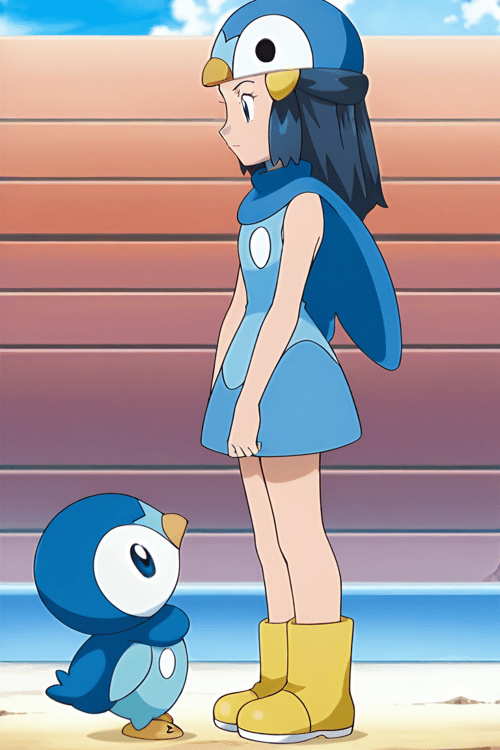 Dawn- Pokemon - Piplup Outfit by seltry18 on Tensor.Art
