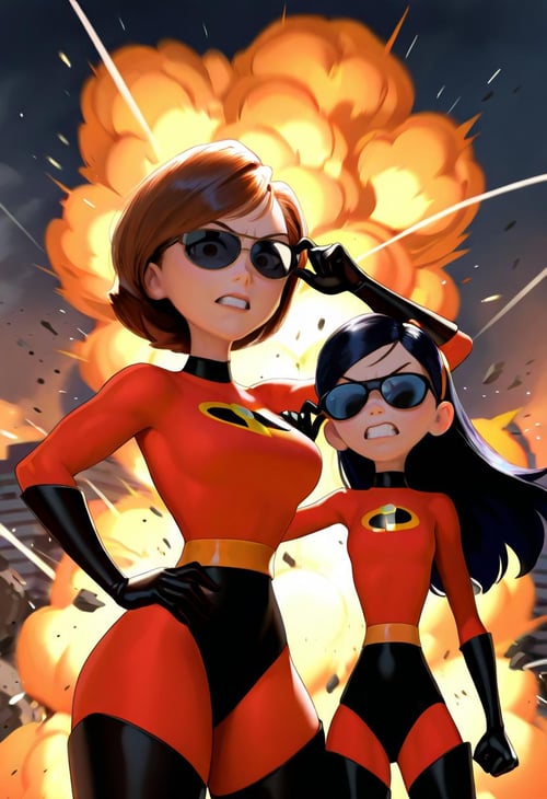 Helen Parr and Violet Parr (The Incredibles 2) by Nedok on Tensor.Art
