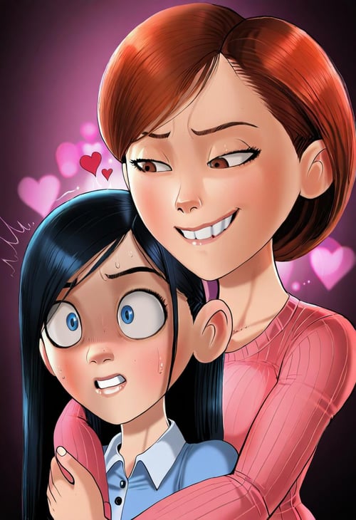 Helen Parr and Violet Parr (The Incredibles 2) by Nedok on Tensor.Art
