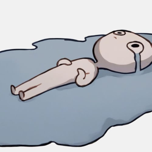 in a puddle of tears & lying and crying | meme concept by Vadigr123 on Tensor.Art