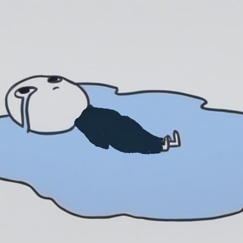in a puddle of tears & lying and crying | meme concept by Vadigr123 on Tensor.Art