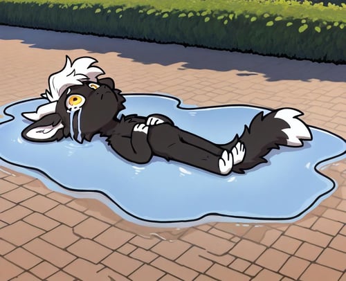 in a puddle of tears & lying and crying | meme concept by Vadigr123 on Tensor.Art