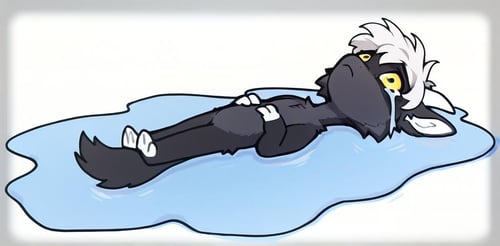 in a puddle of tears & lying and crying | meme concept by Vadigr123 on Tensor.Art