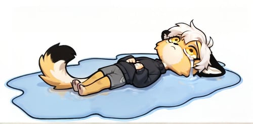 in a puddle of tears & lying and crying | meme concept by Vadigr123 on Tensor.Art
