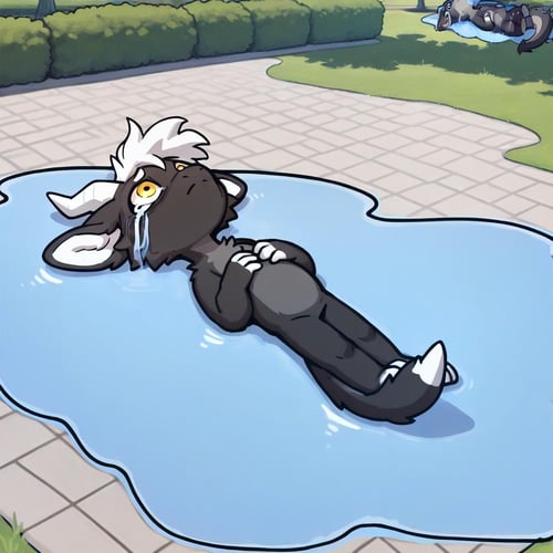 in a puddle of tears & lying and crying | meme concept by Vadigr123 on Tensor.Art