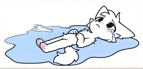in a puddle of tears & lying and crying | meme concept by Vadigr123 on Tensor.Art