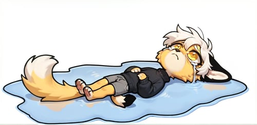 in a puddle of tears & lying and crying | meme concept by Vadigr123 on Tensor.Art