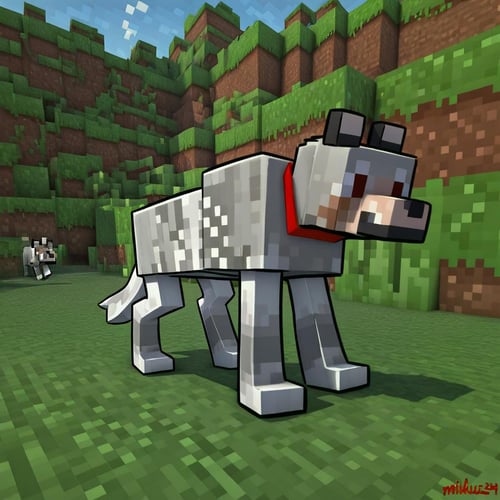 Minecraft Wolf by Vadigr123 on Tensor.Art