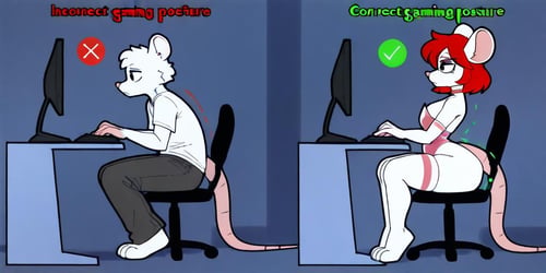 Correct Gaming Posture & Incorrect Gaming Posture | meme Concept by Vadigr123 on Tensor.Art