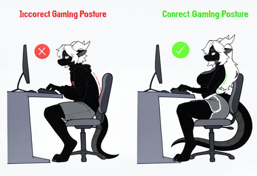 Correct Gaming Posture & Incorrect Gaming Posture | meme Concept by Vadigr123 on Tensor.Art