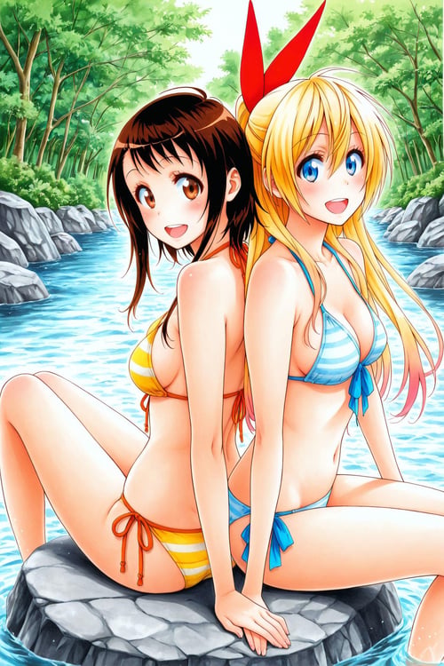 [illustrious XL] 5 in 1 ,Naoshi Komi/古味直志 《Nisekoi》/《伪恋》 桐崎千棘、小野寺小咲- Artist Style by flyx3 on Tensor.Art