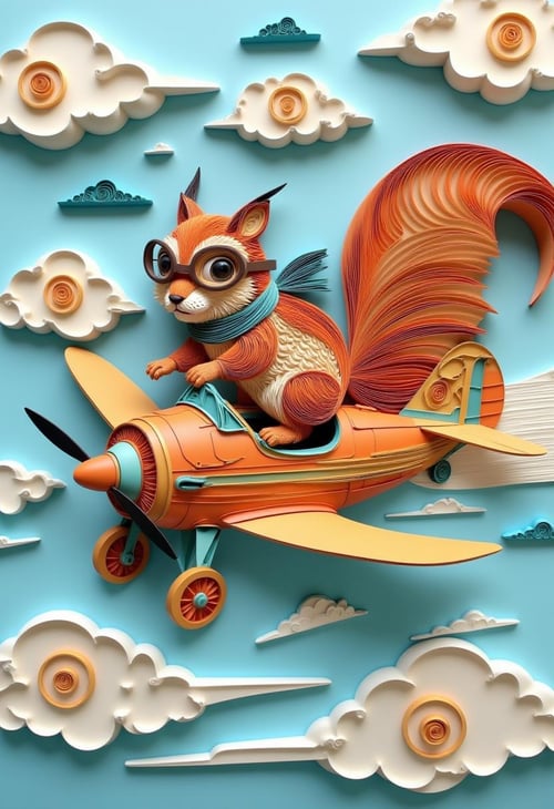 Paper Quilling And Layering Style - [Flux/SDXL/SD1.5] by CtrlAltArt on Tensor.Art