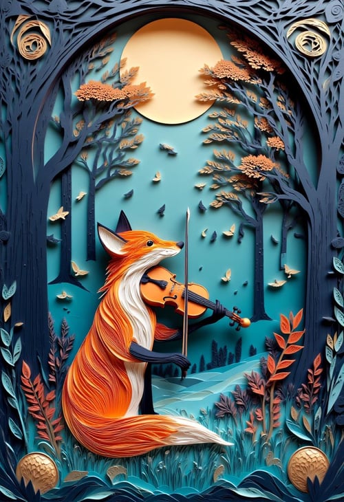 Paper Quilling And Layering Style - [Flux/SDXL/SD1.5] by CtrlAltArt on Tensor.Art