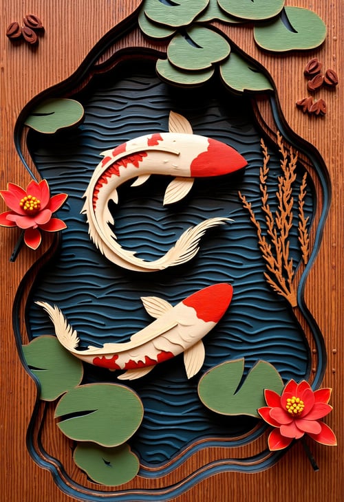 Laser Cut and Layered Wood Style - [FLUX] by CtrlAltArt on Tensor.Art