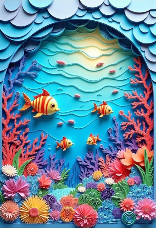 Paper Quilling And Layering Style - [Flux/SDXL/SD1.5] by CtrlAltArt on Tensor.Art