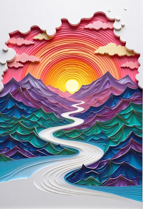 Paper Quilling And Layering Style - [Flux/SDXL/SD1.5] by CtrlAltArt on Tensor.Art
