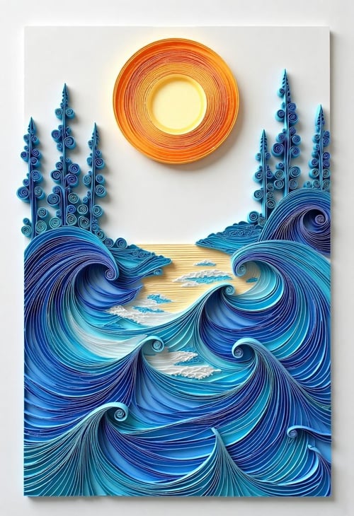 Paper Quilling And Layering Style - [Flux/SDXL/SD1.5] by CtrlAltArt on Tensor.Art