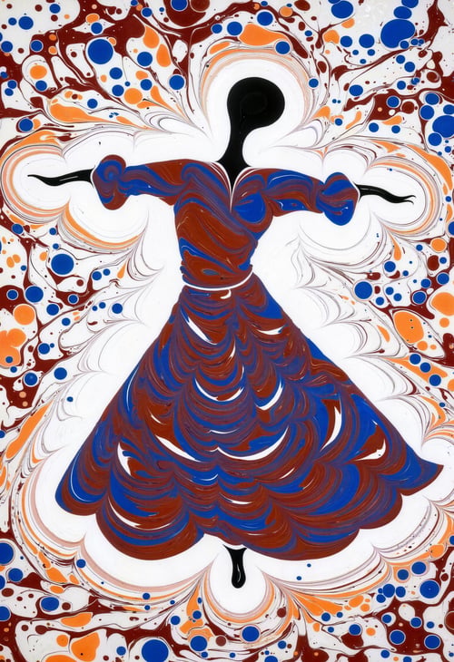 Marbled Magic: Ebru Paper Marbling LoRA - [FLUX] by CtrlAltArt on Tensor.Art