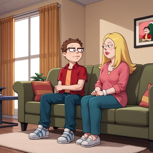 Steve and Francine Smith (American dad) pony/illust by Artificial_ignorance on Tensor.Art
