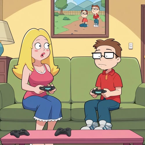 Steve and Francine Smith (American dad) pony/illust by Artificial_ignorance on Tensor.Art