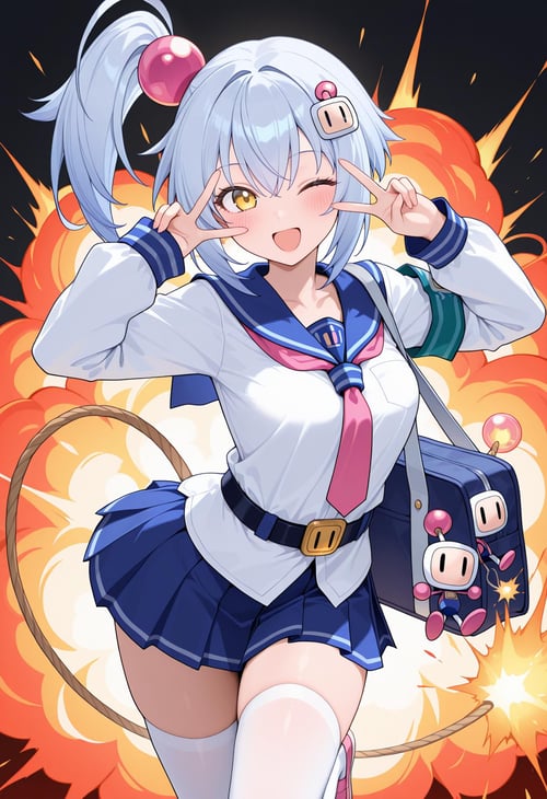 [IL v0.1] Shiro - Bombergirl | シロ ボンバーガール (2 costumes) by Elesico on Tensor.Art