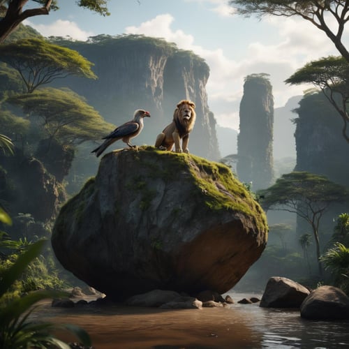 The Lion King style XL + F1D (National Geographic) by EauDeNoire on Tensor.Art