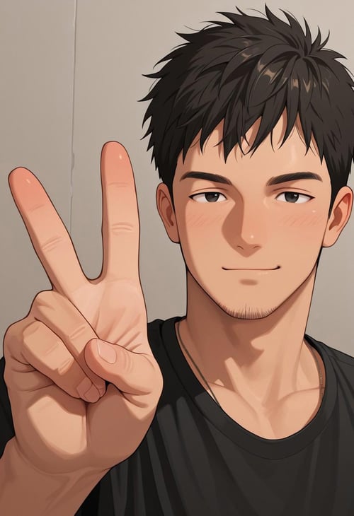 Peace sign - V by Hinoken on Tensor.Art