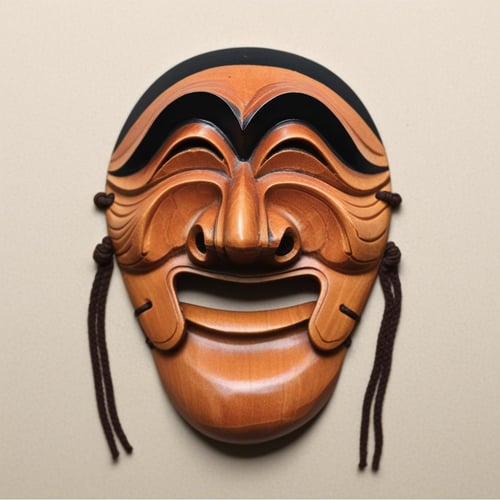 Yangban Mask (Hahoe Tal), by user_840813928060747304 on Tensor.Art