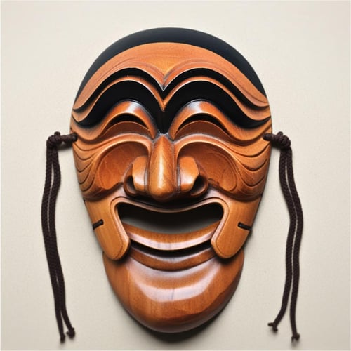 Yangban Mask (Hahoe Tal), by user_840813928060747304 on Tensor.Art