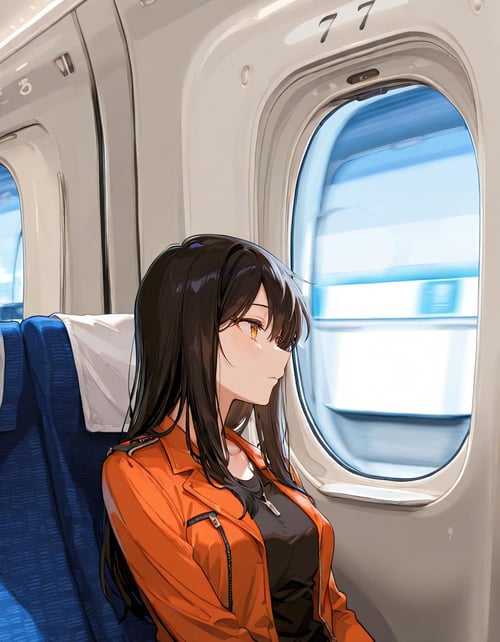 新幹線車内 、駅弁 、日本の風景 / Inside shinkansen , Ekiben , Japanese train window view by mutukazuki on Tensor.Art