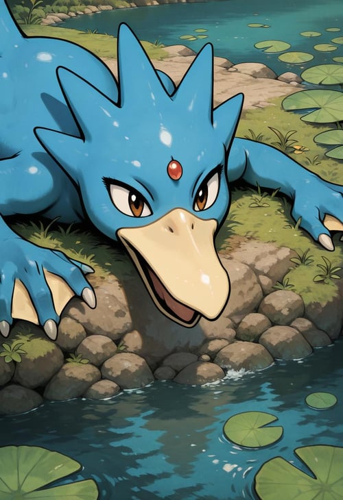 Golduck: Golden Duck | ゴルダック (Pokedex #0055) [Illustrious] by Citron Legacy on Tensor.Art