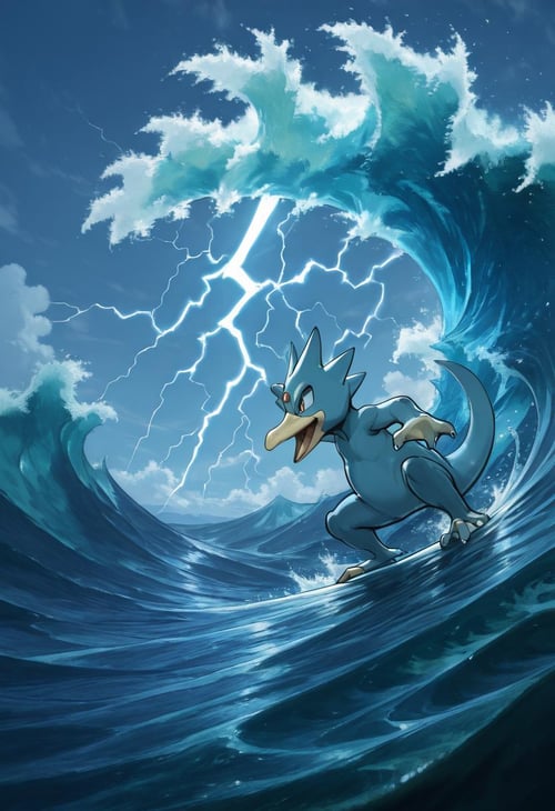 Golduck: Golden Duck | ゴルダック (Pokedex #0055) [Illustrious] by Citron Legacy on Tensor.Art