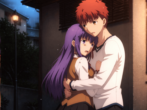 间桐樱 & 卫宫士郎《Fate/stay night》 by sakura5464 on Tensor.Art