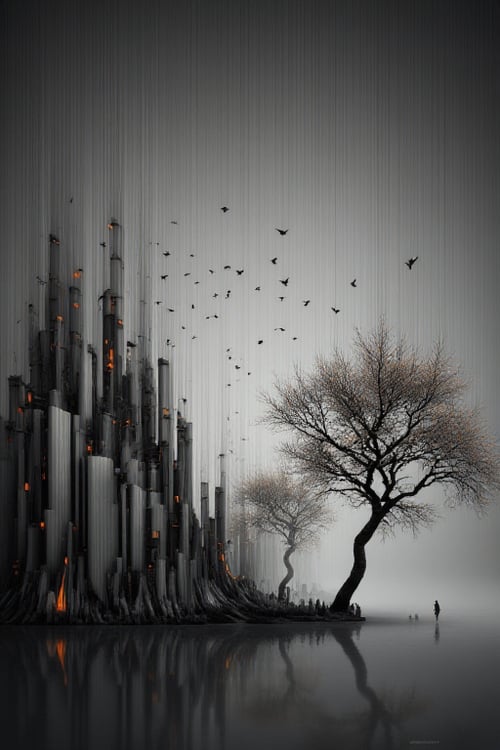 Black and white color rendering by Soul Painer on Tensor.Art